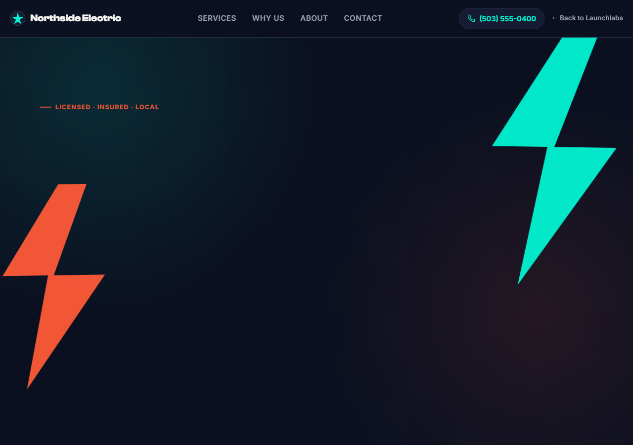 Northside Electric website